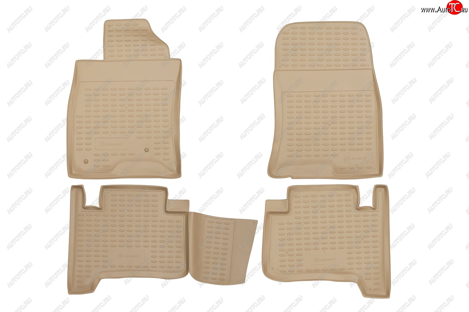 6 899 р. Коврики в салон Element (полиуретан) Toyota Land Cruiser Prado J120 (2002-2009) (Бежевые)  с доставкой в г. Пермь