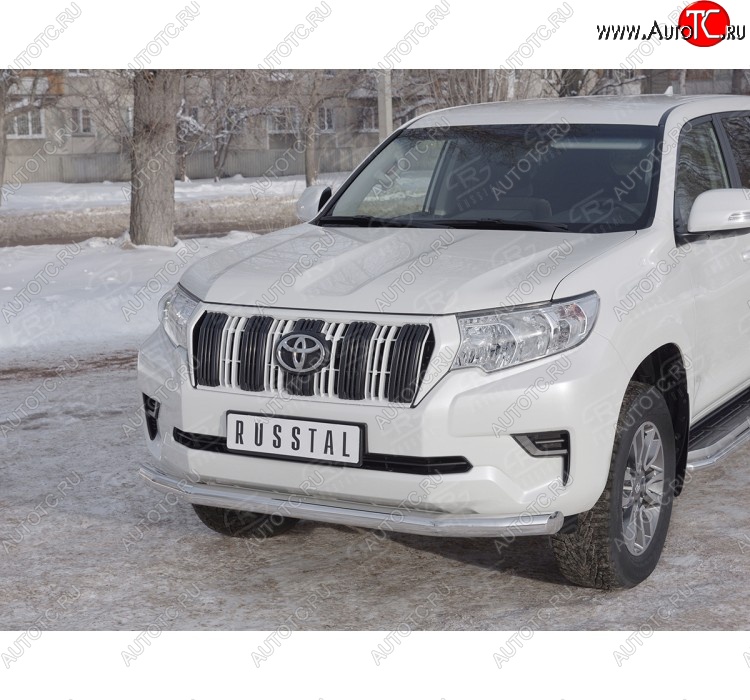 18 999 р. Одинарная защита переднего бампера диаметром 76 мм  Toyota Land Cruiser Prado  J150 (2017-2020) 2-ой рестайлинг  с доставкой в г. Пермь