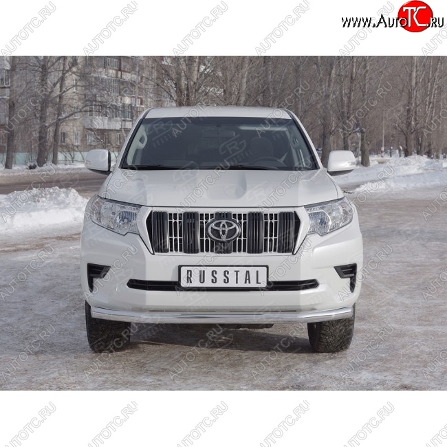18 999 р. Одинарная защита переднего бампера диаметром 63 мм SLITKOFF Toyota Land Cruiser Prado J150 2-ой рестайлинг (2017-2020)  с доставкой в г. Пермь