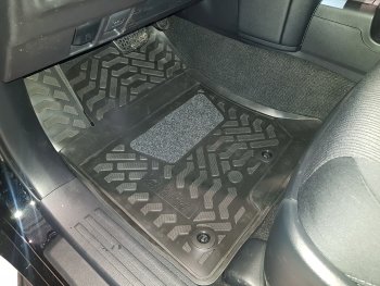 1 989 р. Комплект ковриков в салон Aileron 3D (с подпятником) Toyota Land Cruiser Prado J150 2-ой рестайлинг (2017-2020)  с доставкой в г. Пермь. Увеличить фотографию 2