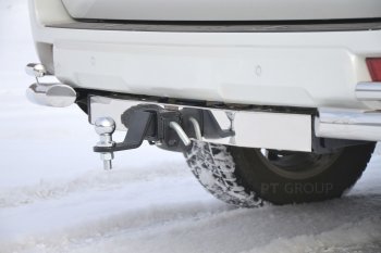 18 929 р. Фаркоп PT GROUP /съемный квадрат/ с НЕРЖ накладкой TOYOTA LC 200 2007-/ LEXUS LX 2016-2021   Lexus GX460  J150 (2009-2013), Toyota Land Cruiser Prado  J150 (2009-2020)  с доставкой в г. Пермь. Увеличить фотографию 2