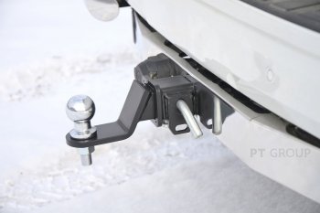 18 929 р. Фаркоп PT GROUP /съемный квадрат/ с НЕРЖ накладкой TOYOTA LC 200 2007-/ LEXUS LX 2016-2021   Lexus GX460  J150 (2009-2013), Toyota Land Cruiser Prado  J150 (2009-2020)  с доставкой в г. Пермь. Увеличить фотографию 3