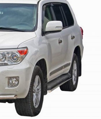Защита порогов ТехноСфера (Техно Сфера) (Сталь с покрытием, 40 mm) Toyota Land Cruiser  200 (2012-2015) 1-ый рестайлинг