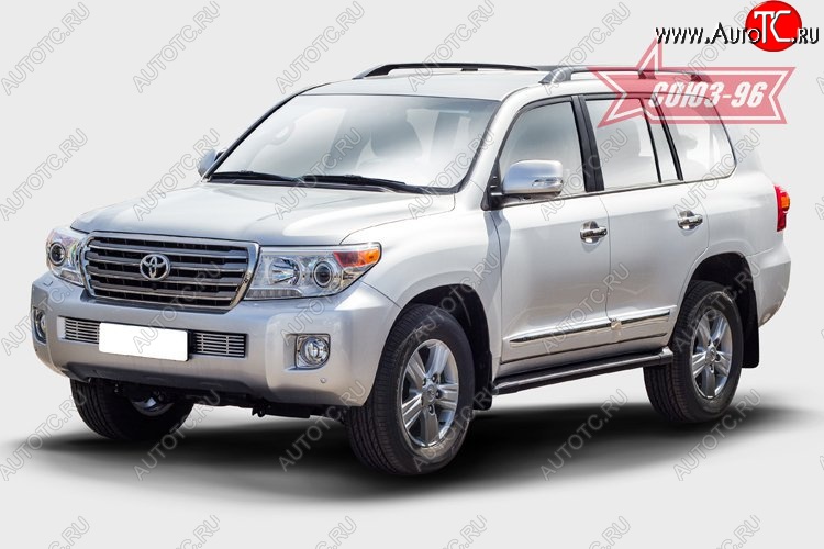 7 334 р. Декоративная вставка воздухозаборника в бампер Souz-96  Toyota Land Cruiser  200 (2012-2015) 1-ый рестайлинг  с доставкой в г. Пермь