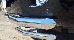 23 799 р. Защита переднего бампера (2 трубы Ø76 и 42 мм, нержавейка) SLITKOFF  Toyota Land Cruiser  200 (2012-2015) 1-ый рестайлинг  с доставкой в г. Пермь. Увеличить фотографию 3