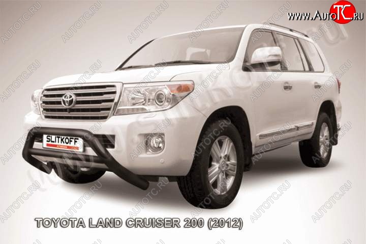 24 999 р. Кенгурятник d76 низкий широкий с перемычкой  Toyota Land Cruiser  200 (2012-2015) 1-ый рестайлинг (Цвет: серебристый)  с доставкой в г. Пермь