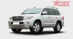 Защита переднего бампера двойная Souz-96 (d60/60). Toyota Land Cruiser  200 (2012-2015) 1-ый рестайлинг