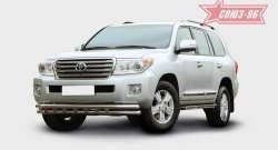 Защита переднего бампера двойная с элементами из профиля Souz-96 (d60/60) Toyota Land Cruiser  200 (2012-2015) 1-ый рестайлинг