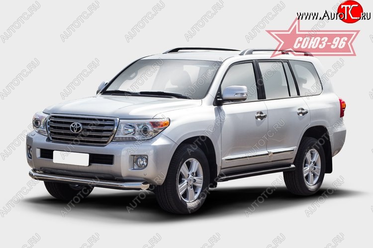 1 169 р. Защита переднего бампера одинарная Souz-96 (d89). Toyota Land Cruiser 200 1-ый рестайлинг (2012-2015)  с доставкой в г. Пермь