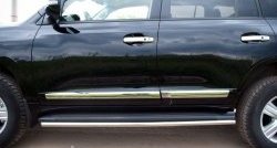14 899 р. Защита порогов из круглой трубы диаметром 42 мм SLITKOFF Toyota Land Cruiser 200 1-ый рестайлинг (2012-2015)  с доставкой в г. Пермь. Увеличить фотографию 4