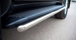14 899 р. Защита порогов из круглой трубы диаметром 42 мм SLITKOFF Toyota Land Cruiser 200 1-ый рестайлинг (2012-2015)  с доставкой в г. Пермь. Увеличить фотографию 5