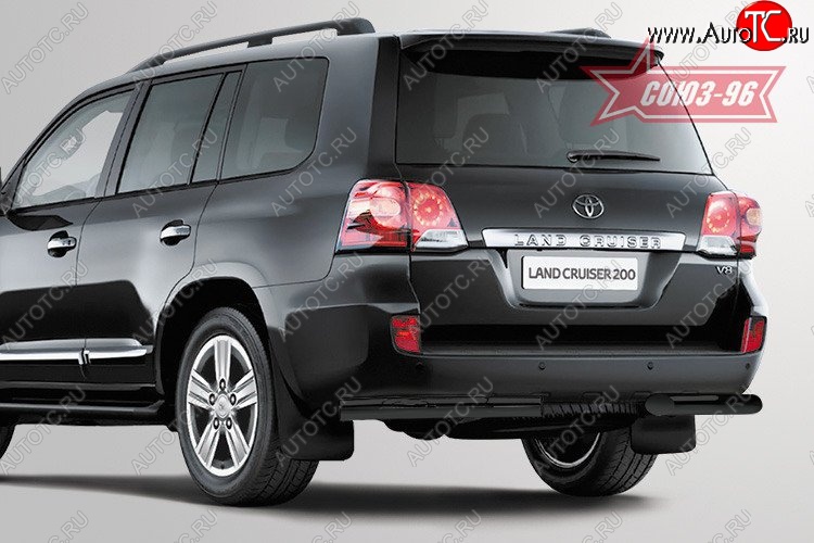 1 169 р. Защита заднего бампера из боковых уголков Souz-96 (d76) Toyota Land Cruiser 200 1-ый рестайлинг (2012-2015)  с доставкой в г. Пермь