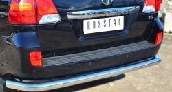 14 699 р. Одинарная защита заднего бампера из трубы диаметром 76 мм SLITKOFF  Toyota Land Cruiser  200 (2012-2015) 1-ый рестайлинг  с доставкой в г. Пермь. Увеличить фотографию 2