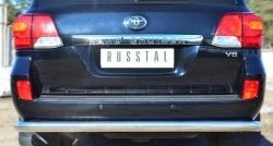 14 699 р. Одинарная защита заднего бампера из трубы диаметром 76 мм SLITKOFF  Toyota Land Cruiser  200 (2012-2015) 1-ый рестайлинг  с доставкой в г. Пермь. Увеличить фотографию 4