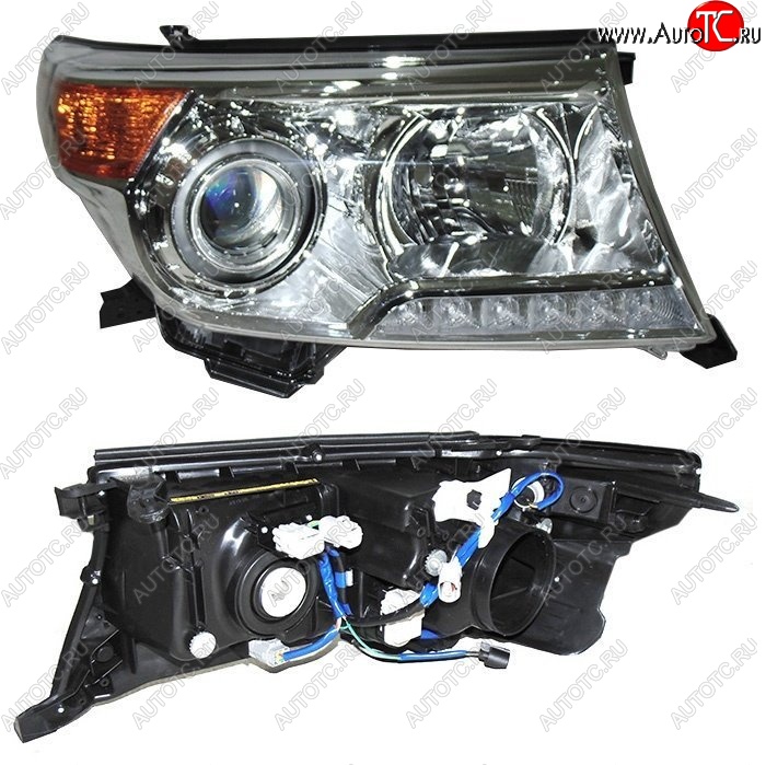 8 849 р. Правая фара SAT Toyota Land Cruiser 200 1-ый рестайлинг (2012-2015)  с доставкой в г. Пермь
