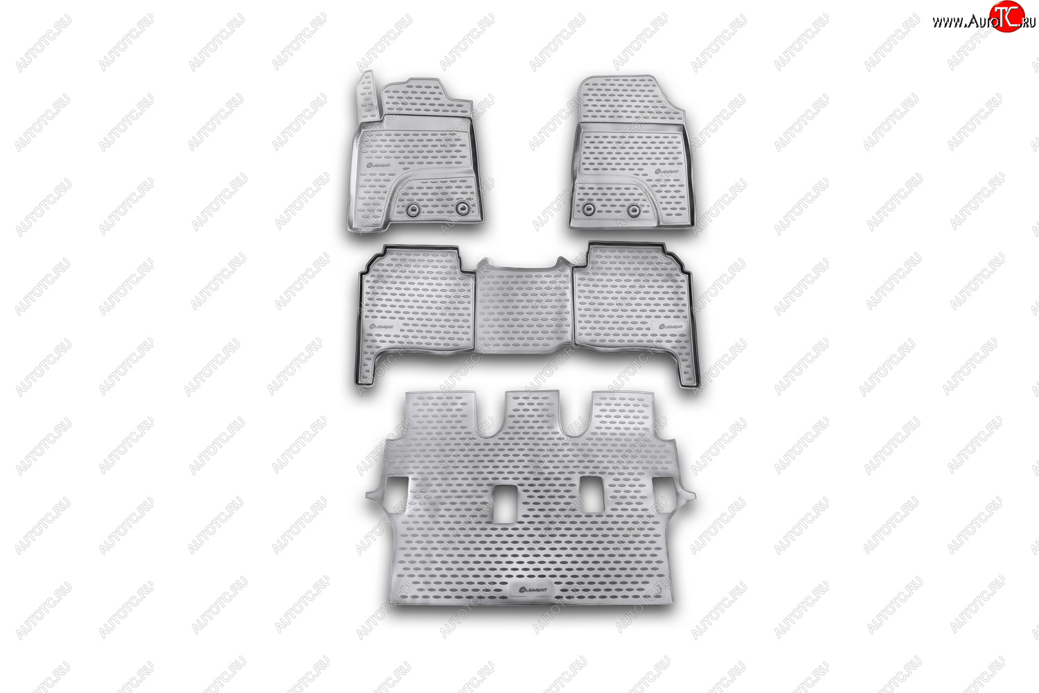 3 499 р. Коврики в салон Element 4 шт. (полиуретан) Toyota Land Cruiser 200 1-ый рестайлинг (2012-2015) (Черный)  с доставкой в г. Пермь