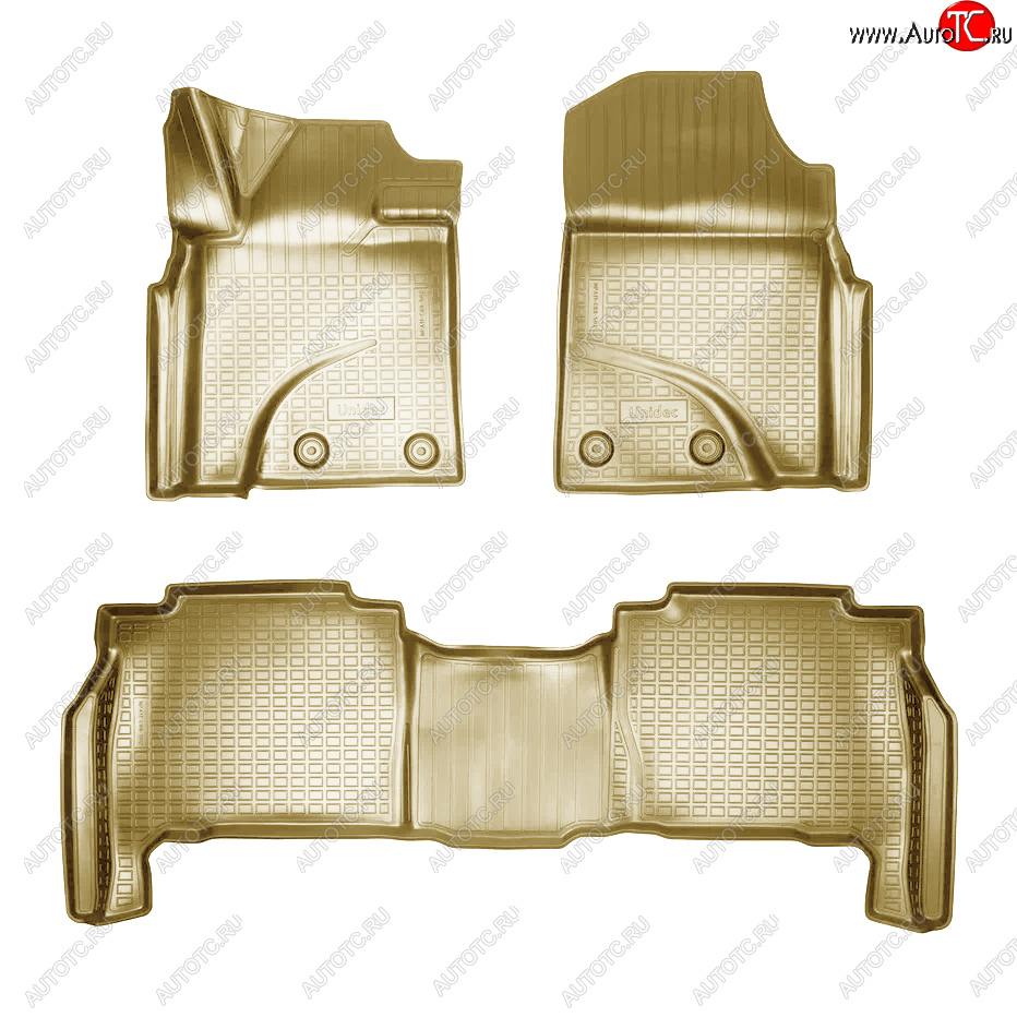 4 099 р. Коврики салона Norplast Unidec  Toyota Land Cruiser  200 (2012-2021) 1-ый рестайлинг, 2-ой рестайлинг (Бежевый)  с доставкой в г. Пермь