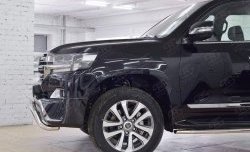 19 449 р. Защита переднего бампера (Ø63 мм волна, нержавейка) SLITKOFF  Toyota Land Cruiser  200 (2015-2021) 2-ой рестайлинг  с доставкой в г. Пермь. Увеличить фотографию 4