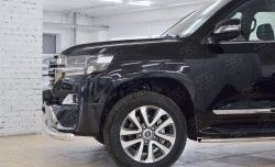 19 449 р. Защита переднего бампера из трубы диаметром 76 мм SLITKOFF (длинная)  Toyota Land Cruiser  200 (2015-2021) 2-ой рестайлинг  с доставкой в г. Пермь. Увеличить фотографию 4