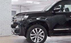 24 849 р. Защита переднего бампера (2 трубыØ76 и 63 мм, нержавейка) SLITKOFF  Toyota Land Cruiser  200 (2015-2021) 2-ой рестайлинг  с доставкой в г. Пермь. Увеличить фотографию 4