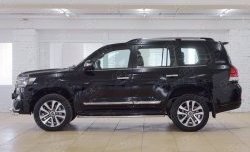 14 899 р. Защита порогов из круглой трубы диаметром 42 мм SLITKOFF  Toyota Land Cruiser  200 (2015-2021) 2-ой рестайлинг  с доставкой в г. Пермь. Увеличить фотографию 2