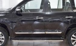 14 899 р. Защита порогов из круглой трубы диаметром 42 мм SLITKOFF  Toyota Land Cruiser  200 (2015-2021) 2-ой рестайлинг  с доставкой в г. Пермь. Увеличить фотографию 3