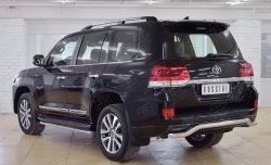 18 999 р. Защита заднего бампера (Ø63 мм волна, нержавейка) SLITKOFF  Toyota Land Cruiser  200 (2015-2021) 2-ой рестайлинг  с доставкой в г. Пермь. Увеличить фотографию 2