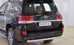 16 349 р. Защита заднего бампера (Ø76 мм дуга, нержавейка) SLITKOFF  Toyota Land Cruiser  200 (2015-2021) 2-ой рестайлинг  с доставкой в г. Пермь. Увеличить фотографию 2
