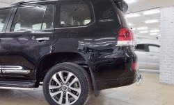 16 349 р. Защита заднего бампера (Ø76 мм дуга, нержавейка) SLITKOFF  Toyota Land Cruiser  200 (2015-2021) 2-ой рестайлинг  с доставкой в г. Пермь. Увеличить фотографию 4