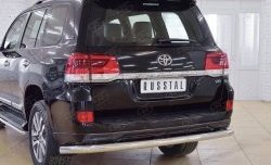 14 299 р. Защита заднего бампера (Ø76 мм, нержавейка) SLITKOFF  Toyota Land Cruiser  200 (2015-2021) 2-ой рестайлинг  с доставкой в г. Пермь. Увеличить фотографию 2