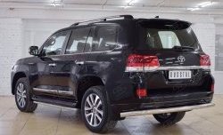 14 299 р. Защита заднего бампера (Ø76 мм, нержавейка) SLITKOFF  Toyota Land Cruiser  200 (2015-2021) 2-ой рестайлинг  с доставкой в г. Пермь. Увеличить фотографию 3