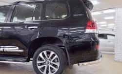 14 299 р. Защита заднего бампера (Ø76 мм, нержавейка) SLITKOFF  Toyota Land Cruiser  200 (2015-2021) 2-ой рестайлинг  с доставкой в г. Пермь. Увеличить фотографию 4