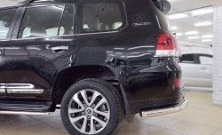 13 749 р. Защита заднего бампера (Ø76 мм уголки, нержавейка) SLITKOFF  Toyota Land Cruiser  200 (2015-2021) 2-ой рестайлинг  с доставкой в г. Пермь. Увеличить фотографию 3