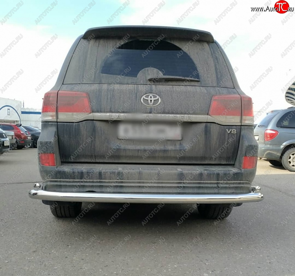 16 749 р. Тройная защита заднего бампера SLITKOFF из труб диаметром 76 и 42 мм SLITKOFF  Toyota Land Cruiser  200 (2015-2021) 2-ой рестайлинг  с доставкой в г. Пермь