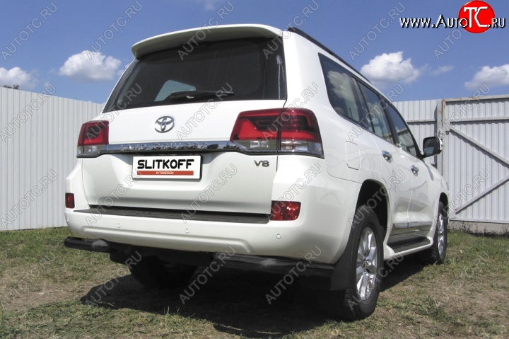 9 999 р. Уголки d76 Toyota Land Cruiser 200 2-ой рестайлинг (2015-2021) (Цвет: серебристый)  с доставкой в г. Пермь
