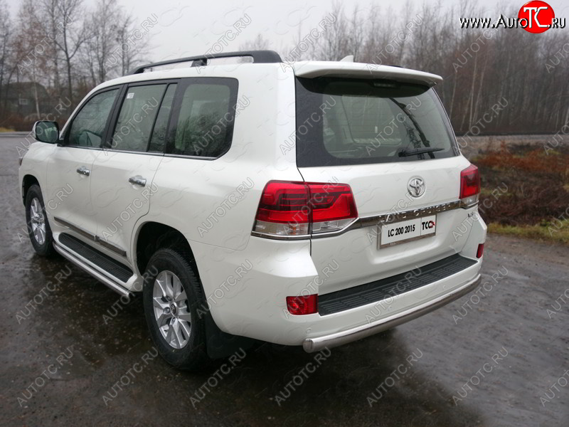 23 899 р. Защита заднего бампера (овальная) ТСС (нержавейка d75х42 мм)  Toyota Land Cruiser  200 (2015-2021) 2-ой рестайлинг  с доставкой в г. Пермь