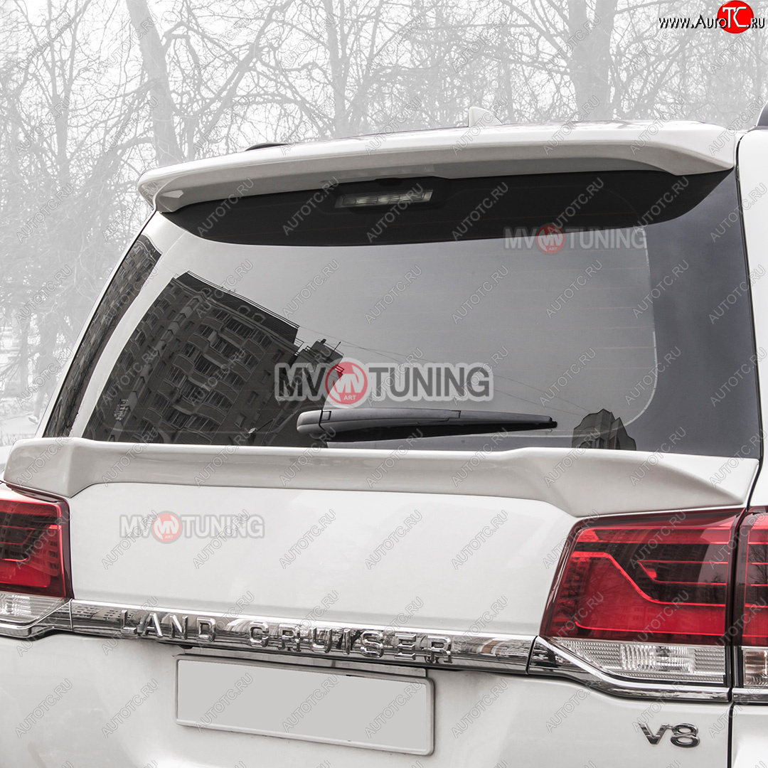 8 399 р. Спойлер под стекло MV-Tuning  Toyota Land Cruiser  200 (2015-2021) 2-ой рестайлинг (Неокрашенный)  с доставкой в г. Пермь