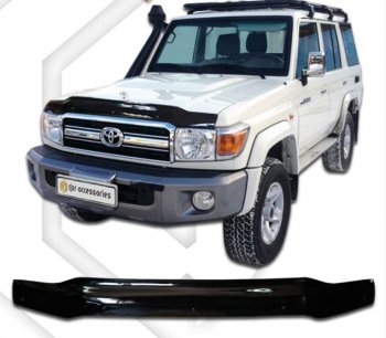 Дефлектор капота (76 кузов) CA-Plastic Toyota Land Cruiser  70 (2007-2023) 3 дв. 3-ий рестайлинг
