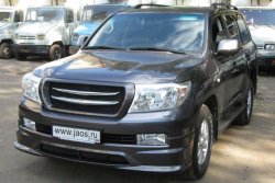 16 649 р. Накладка на передний бампер JAOS Toyota Land Cruiser 200 дорестайлинг (2007-2012) (Неокрашенная)  с доставкой в г. Пермь. Увеличить фотографию 2