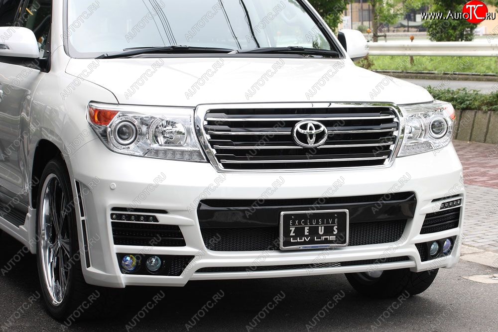 26 249 р. Передний бампер ZEUS LUV LINE Toyota Land Cruiser 200 дорестайлинг (2007-2012) (Неокрашенный)  с доставкой в г. Пермь