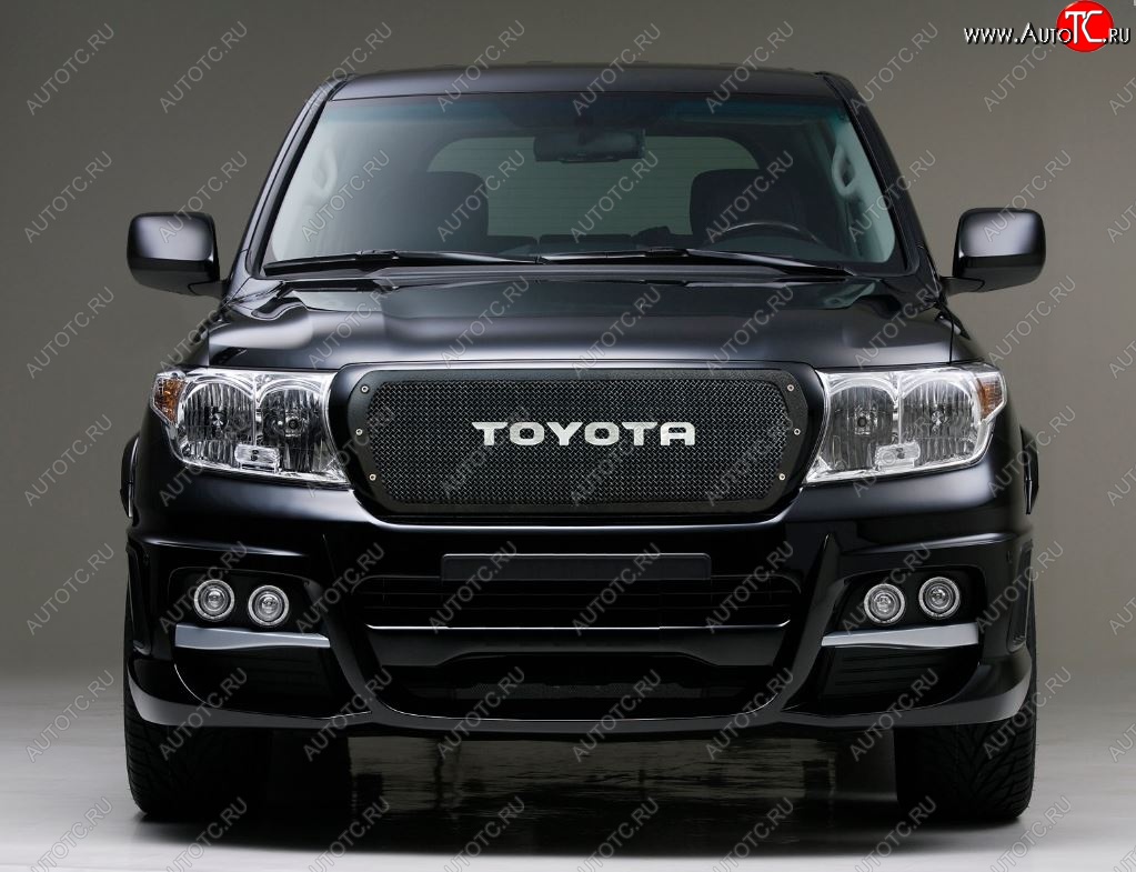 17 699 р. Решетка радиатора CrTuning Toyota Land Cruiser 200 2-ой рестайлинг (2015-2021) (С надписью TOYOTA)  с доставкой в г. Пермь