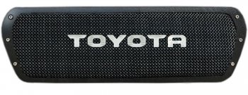 17 699 р. Решетка радиатора CrTuning Toyota Land Cruiser 200 2-ой рестайлинг (2015-2021) (С надписью TOYOTA)  с доставкой в г. Пермь. Увеличить фотографию 2