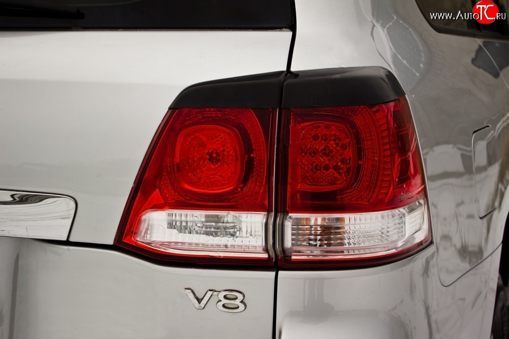 539 р. Реснички на фонари RA  Toyota Land Cruiser  200 (2007-2012) дорестайлинг (Неокрашенные)  с доставкой в г. Пермь