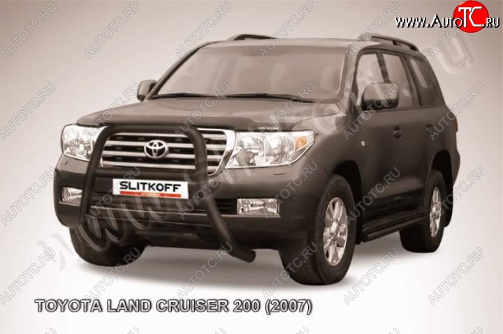 38 999 р. Кенгурятник d76 высокий  Toyota Land Cruiser  200 (2007-2012) дорестайлинг (Цвет: серебристый)  с доставкой в г. Пермь