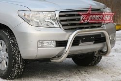 Защита переднего бампера Souz-96 (d76) Toyota Land Cruiser  200 (2007-2012) дорестайлинг