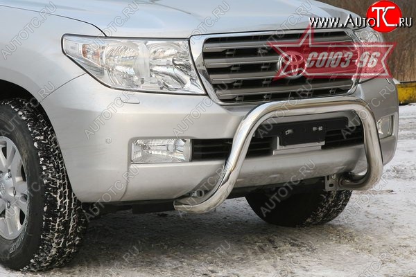 28 979 р. Защита переднего бампера Souz-96 (d76)  Toyota Land Cruiser  200 (2007-2012) дорестайлинг  с доставкой в г. Пермь