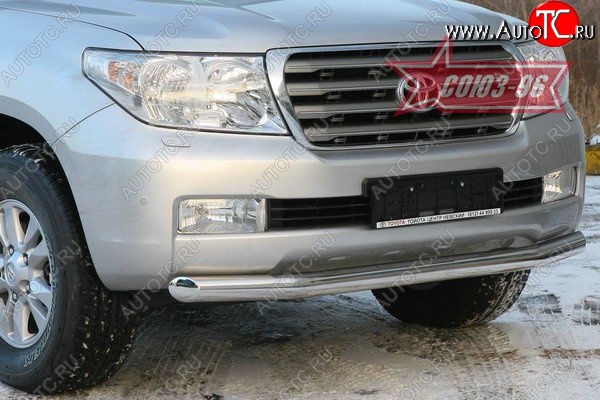 19 439 р. Защита переднего бампера одинарная Souz-96 (d76) Toyota Land Cruiser 200 дорестайлинг (2007-2012)  с доставкой в г. Пермь