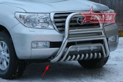 Защита переднего бампера Souz-96 (d76) Toyota Land Cruiser  200 (2007-2012) дорестайлинг