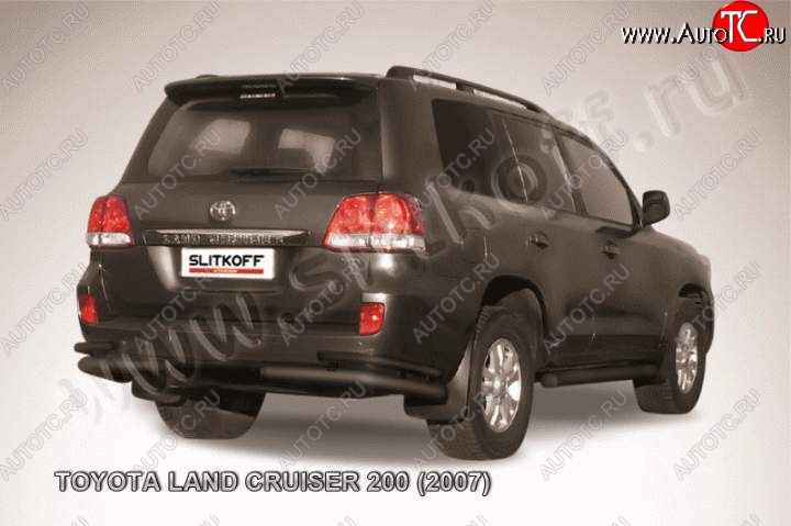 11 999 р. Уголки d76+d42 двойные  Toyota Land Cruiser  200 (2007-2012) дорестайлинг (Цвет: серебристый)  с доставкой в г. Пермь