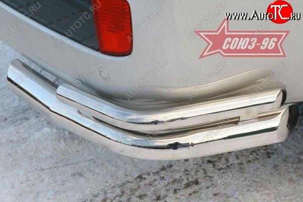 22 769 р. Защита заднего бампера Souz-96 (d76/42)  Toyota Land Cruiser  200 (2007-2012) дорестайлинг  с доставкой в г. Пермь